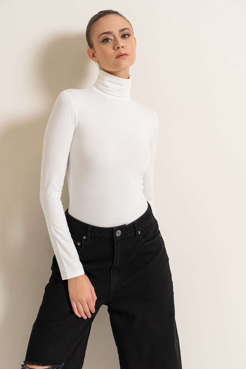 SLIM FIT LONG SLEEVE ROLL NECK