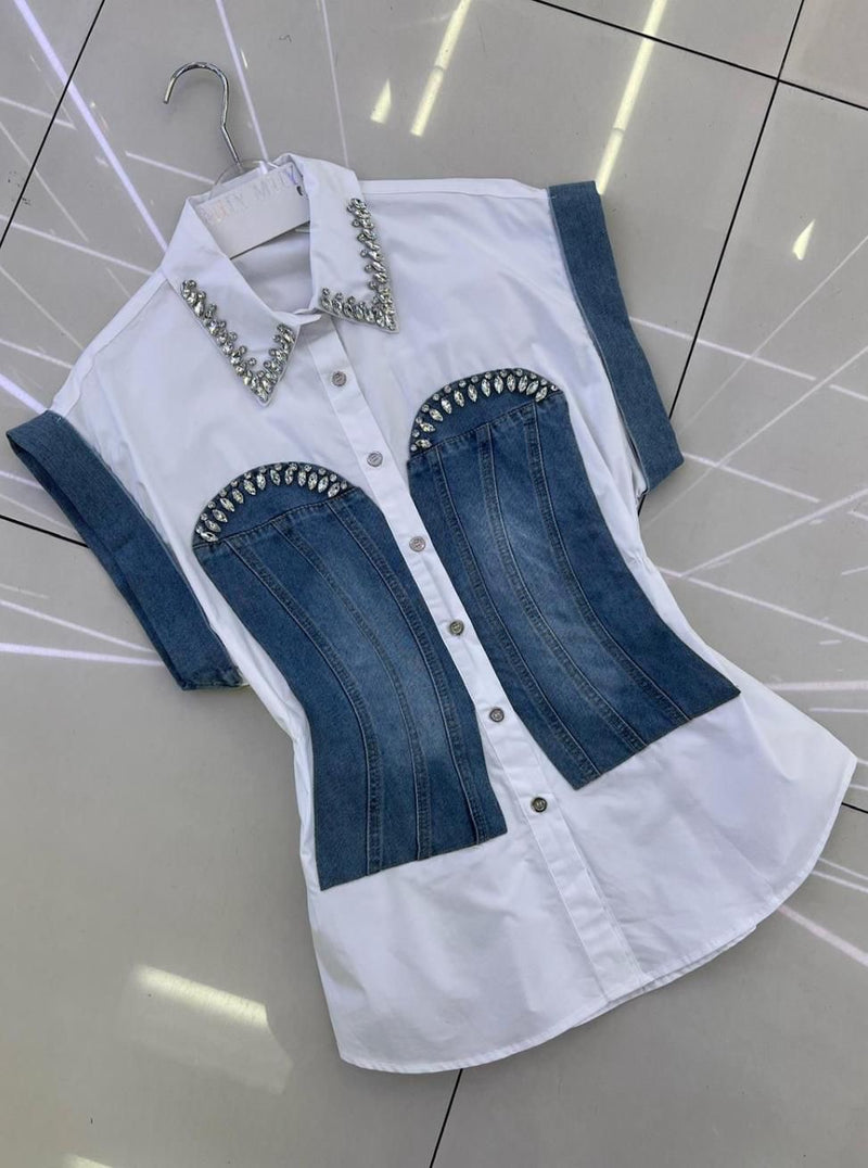 DENIM STONE TOP
