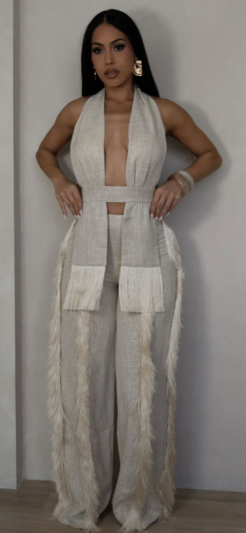Linen pant set
