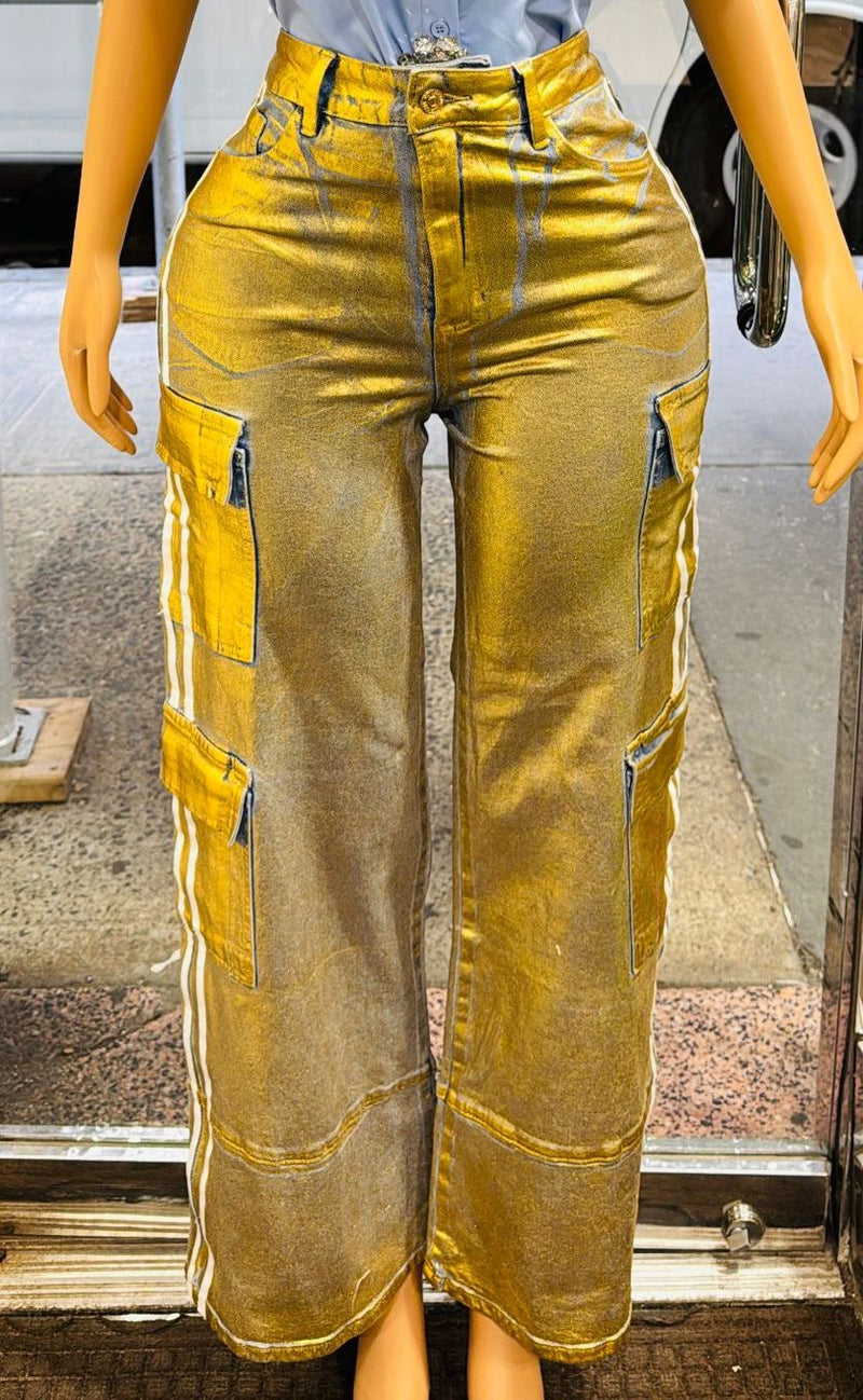 GOLD FOIL JEANS