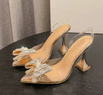 BOW CLEAR RHINESTONE SHOE