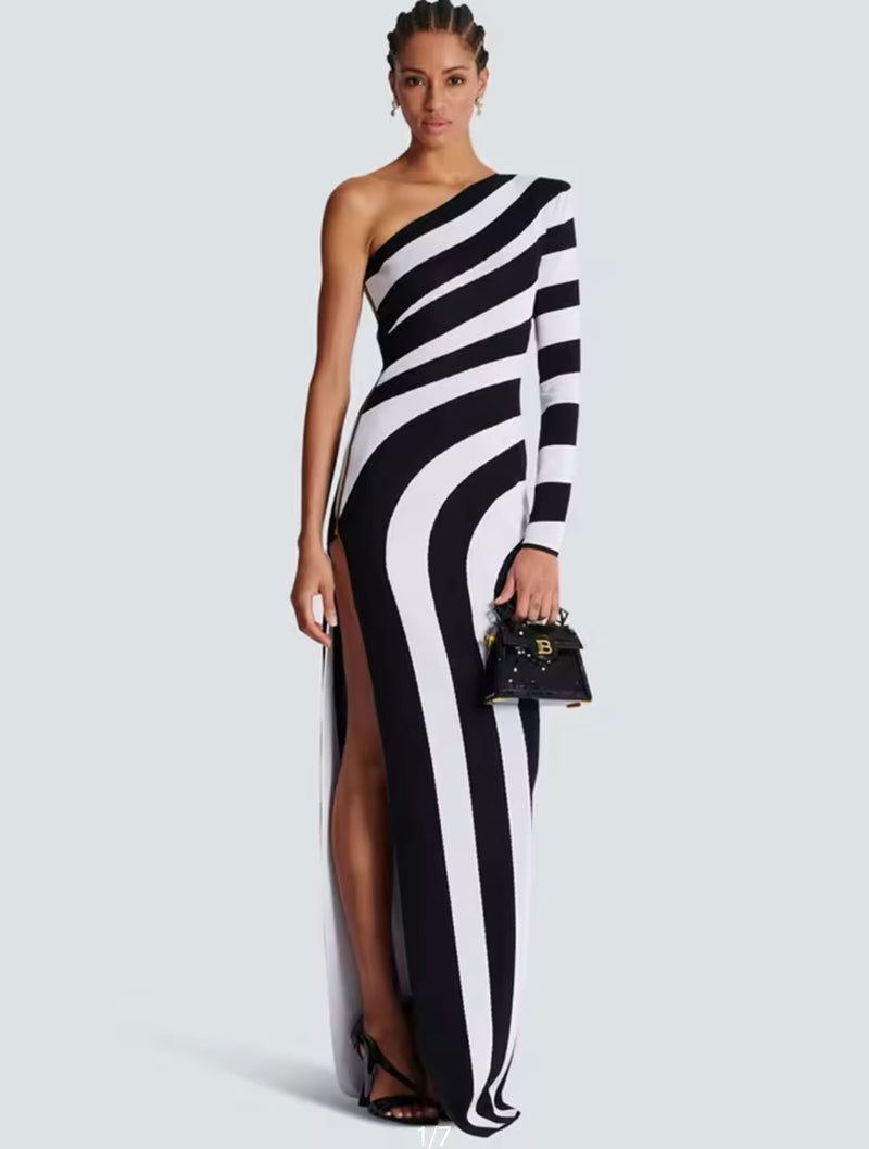 STRIPE BANDAGE DRESS