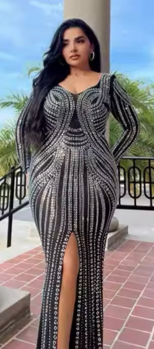 Rhinestone Maxi Dress