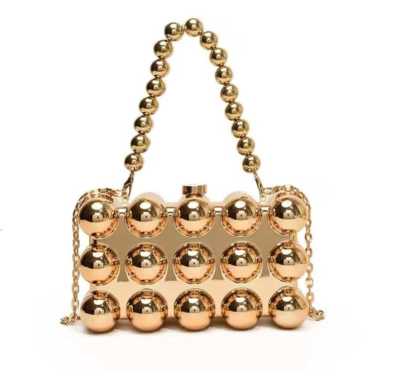 BALL CLUTCH PURSE