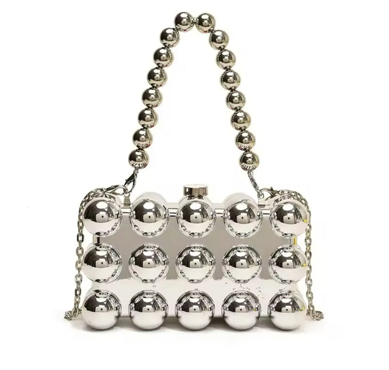 BALL CLUTCH PURSE