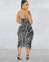 Stoned and feather Dress