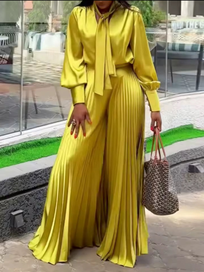 Pleated  Pant set