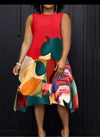 Abstract Plus Size Dress