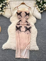 Butterfly mesh dress