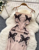 Butterfly mesh dress