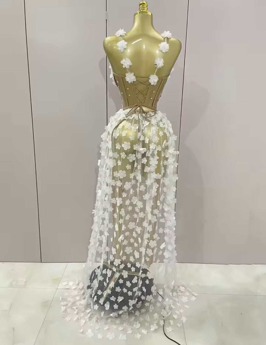 Golden Petal Dress