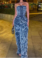 Denim Drama Jumpsuit