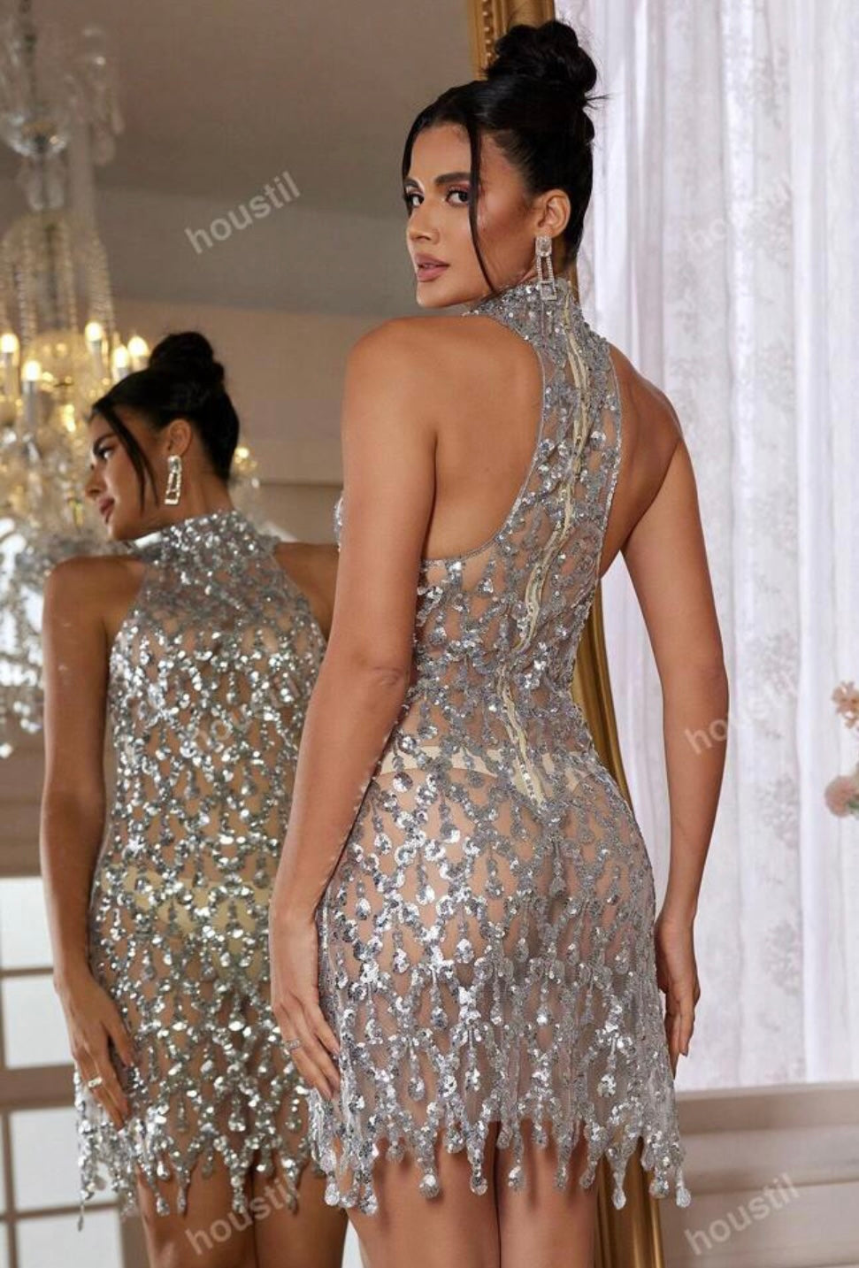 Glimmering Waterfall Dress
