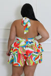 Bold Burst Plus Size Romper