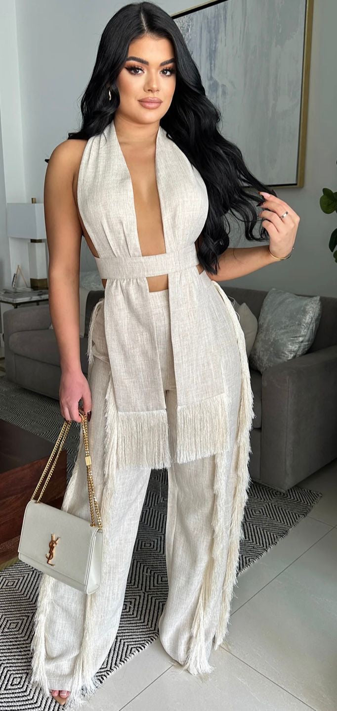 Linen pant set