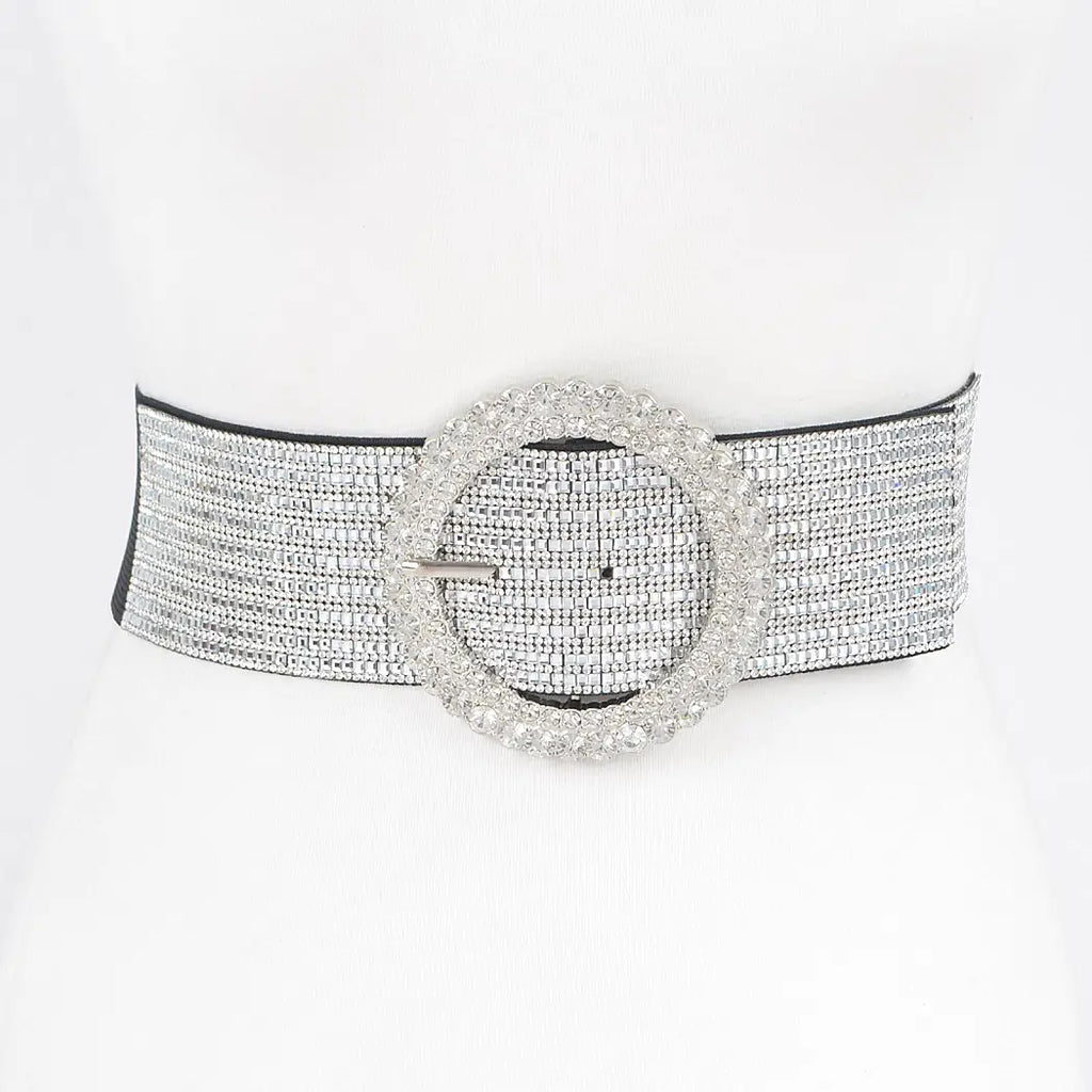 Rhinestone Buckle Belt