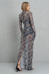MESH MAXI DRESS WITH GLOVES